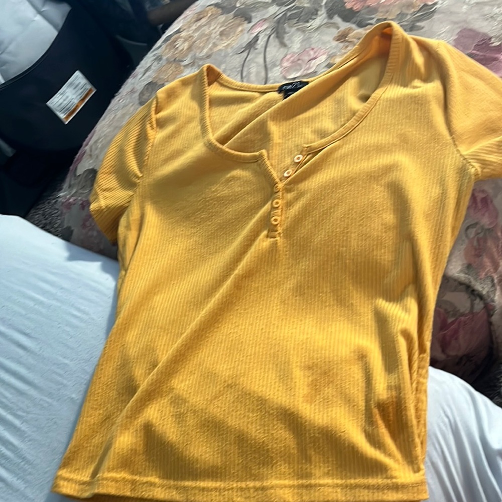 Yellow crop top worn a couple times but still in good shape